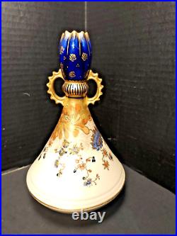 Royal Crown Derby Vase Hand Painted Colbalt & Gold Imari Colors 1891