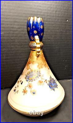 Royal Crown Derby Vase Hand Painted Colbalt & Gold Imari Colors 1891