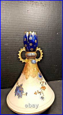 Royal Crown Derby Vase Hand Painted Colbalt & Gold Imari Colors 1891