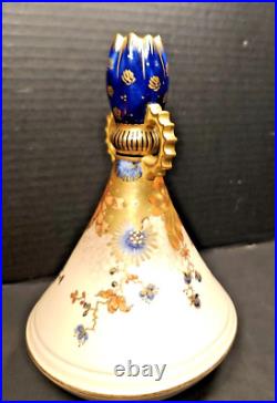 Royal Crown Derby Vase Hand Painted Colbalt & Gold Imari Colors 1891