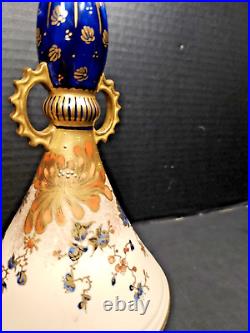 Royal Crown Derby Vase Hand Painted Colbalt & Gold Imari Colors 1891