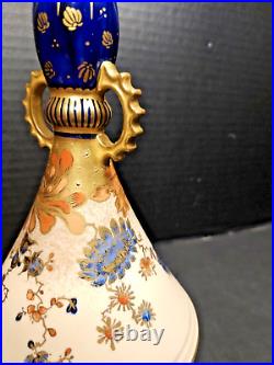 Royal Crown Derby Vase Hand Painted Colbalt & Gold Imari Colors 1891