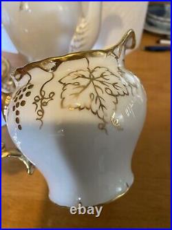 Royal Crown Derby Vine Gold One Coffee Pot, Sugar Bowl, Creamer