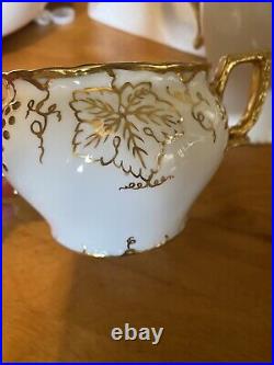 Royal Crown Derby Vine Gold One Coffee Pot, Sugar Bowl, Creamer