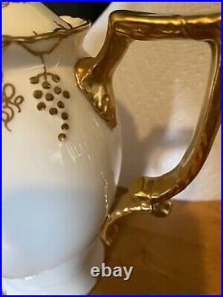 Royal Crown Derby Vine Gold One Coffee Pot, Sugar Bowl, Creamer