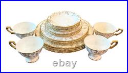 Royal Crown Derby Vine Gold Service for 4, 5 Pieces each 20 Total Pcs Vintage