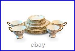 Royal Crown Derby Vine Gold Service for 4, 5 Pieces each 20 Total Pcs Vintage