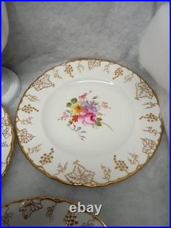 Royal Crown Derby Vine Pattern 6-8 1/4 in salad Plates (excellent condition)