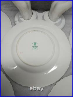 Royal Crown Derby Vine Pattern 6-8 1/4 in salad Plates (excellent condition)
