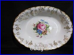 Royal Crown Derby Vine Posie Center Oval Vegetable Bowl Bone China England