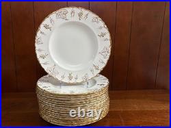 Royal Crown Derby Vine bone china dinner set of 16, excellent