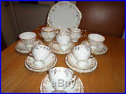 Royal Crown Derby Vine teaset 6 cups saucers milk and sugar cake plate 1930's