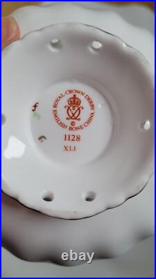 Royal Crown Derby Vintage Bone China Imari Twin Handle Footed Dish/ Comport