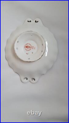 Royal Crown Derby Vintage Bone China Imari Twin Handle Footed Dish/ Comport