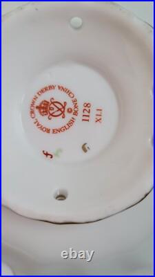 Royal Crown Derby Vintage Bone China Imari Twin Handle Footed Dish/ Comport