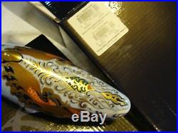 Royal Crown Derby WHALE Paperweight gold stopper, With its Box