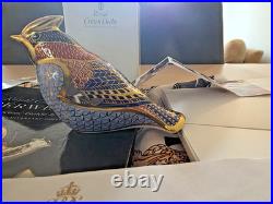 Royal Crown Derby Waxwing Paperweight -Handcrafted Bone China, 22ct Gold Boxed