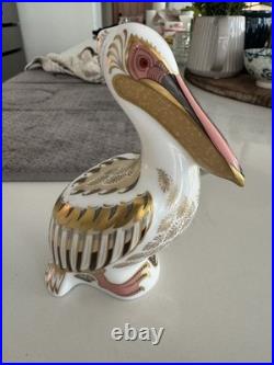 Royal Crown Derby White Pelican Fine Bone China Paperweight Limited Ed. 897/5000