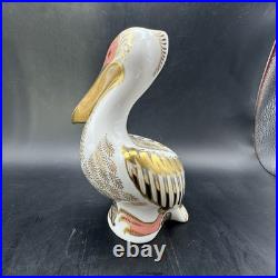 Royal Crown Derby White Pelican Fine Bone China Paperweight Limited Ed. 897/5000