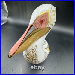 Royal Crown Derby White Pelican Fine Bone China Paperweight Limited Ed. 897/5000