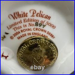 Royal Crown Derby White Pelican Fine Bone China Paperweight Limited Ed. 897/5000