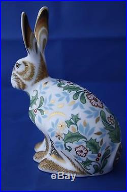 Royal Crown Derby Winter Hare Paperweight New / Boxed