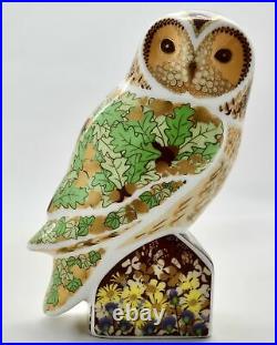 Royal Crown Derby Woodland Owl Bird Paperweight New 1st Quality
