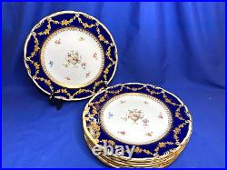 Royal Crown Derby china Mortlock decorated cabinet plates set of 7