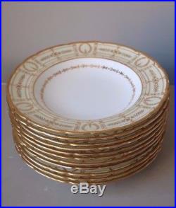 Royal Crown Derby for Tiffany & Co. #7579 Gold Rim Soup Bowls, Set of (11)