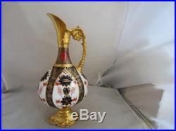 Royal Crown Derby'kedlestone' Gilded Handle 1128 Ewer