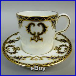 Royal Crown Derby'majesty' Boxed Set Of 6 Coffee Cups & Saucers