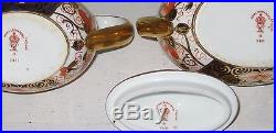 Royal Crown Derby milk jug & lidded sugar bowl Traditional Imari 2451 c. 1919