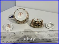 Royal Crown Derby mini teapot and creamer with lids