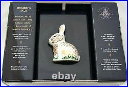 Royal Crown Derby'nibbles Bunny' Guild Paperweight 2014 1st Quality Boxed