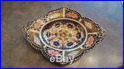 Royal Crown Derby old Imari RARE 10.75 footed basket bowl oblong oval Excellent