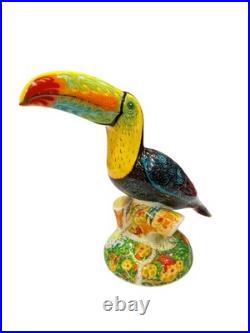 Royal Crown Derby paperweight Rio Toucan large figurine 8 7/8 T