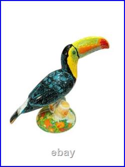 Royal Crown Derby paperweight Rio Toucan large figurine 8 7/8 T
