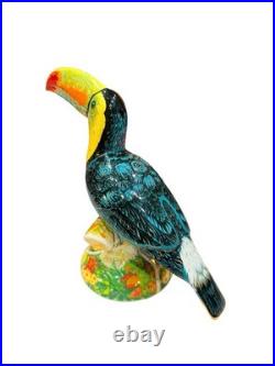 Royal Crown Derby paperweight Rio Toucan large figurine 8 7/8 T