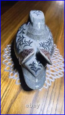 Royal Crown Derby, polychrome and ink-painted mandarin duck figurine, by the 13t