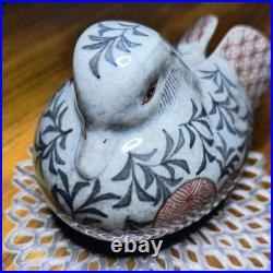 Royal Crown Derby, polychrome and ink-painted mandarin duck figurine, by the 13t