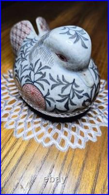 Royal Crown Derby, polychrome and ink-painted mandarin duck figurine, by the 13t