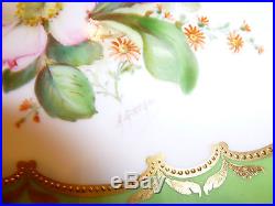 Royal Crown Derby porcelain dish Hand painted by Albert Gregory dated 1908
