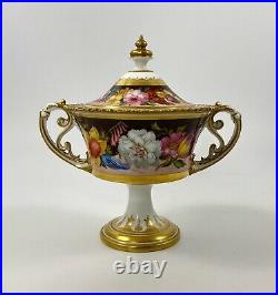 Royal Crown Derby porcelain vase and cover. Albert Gregory, dated 1900