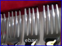 Royal Crown Derby set of 11 fruit forks and knives, ONE KNIFE IS MISSING