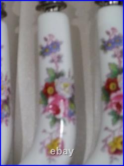 Royal Crown Derby set of 11 fruit forks and knives, ONE KNIFE IS MISSING