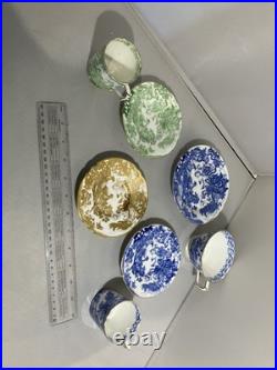 Royal Crown Derby set of 3 cups and 4 saucers'Aves' pattern