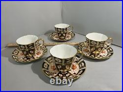 Royal Crown Derby set of 4 large cups and saucers