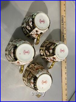 Royal Crown Derby set of 4 large cups and saucers
