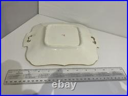Royal Crown Derby square cake plate with handles