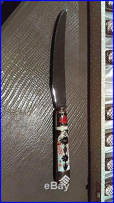 Royal Crown Derby stainless steel and porcelain Old Imari pattern flatware